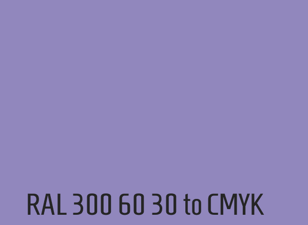 RAL 300 60 30 to CMYK
