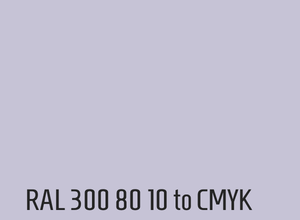 RAL 300 80 10 to CMYK