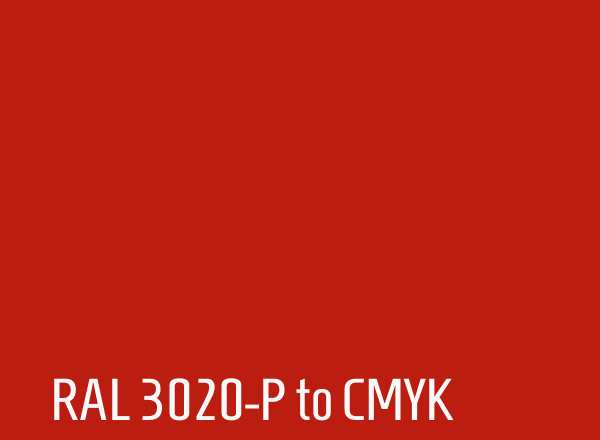 RAL 3020-P to CMYK