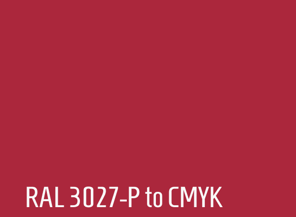 RAL 3027-P to CMYK