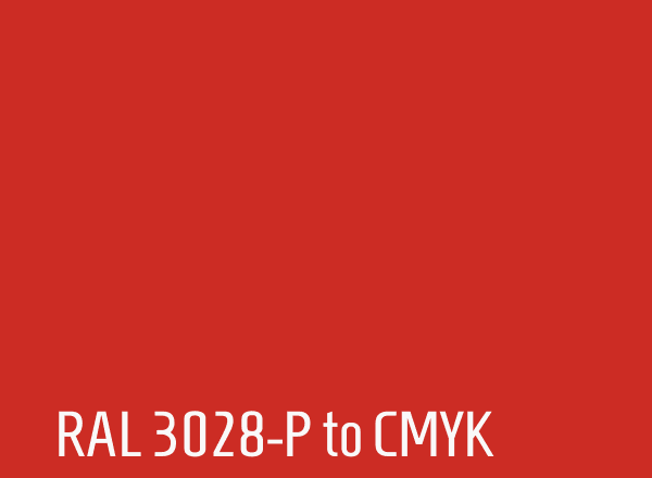 RAL 3028-P to CMYK