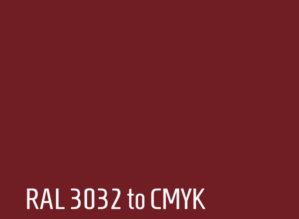 RAL 3032 to CMYK
