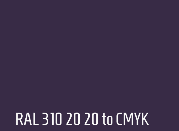 RAL 310 20 20 to CMYK