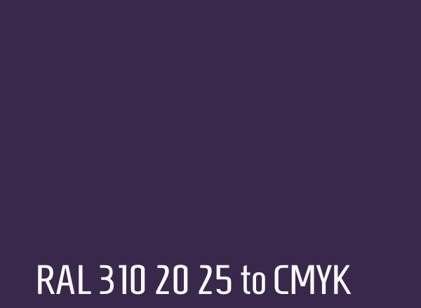 RAL 310 20 25 to CMYK