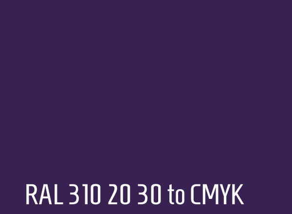 RAL 310 20 30 to CMYK