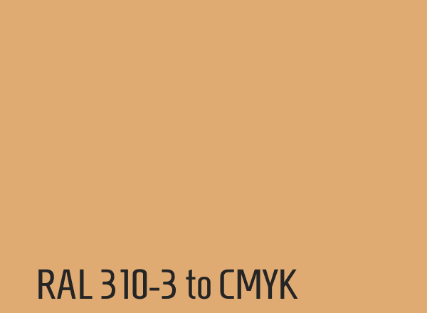 RAL 310-3 to CMYK