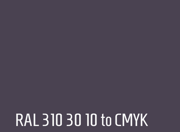 RAL 310 30 10 to CMYK