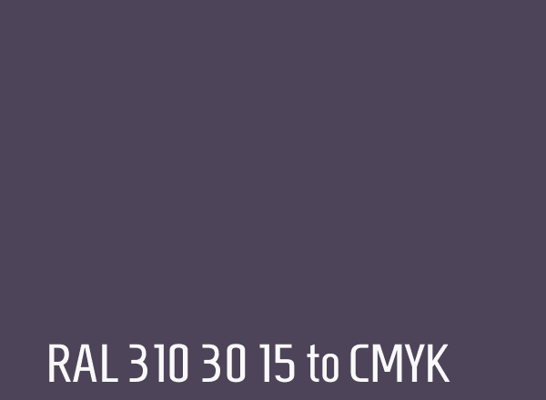 RAL 310 30 15 to CMYK