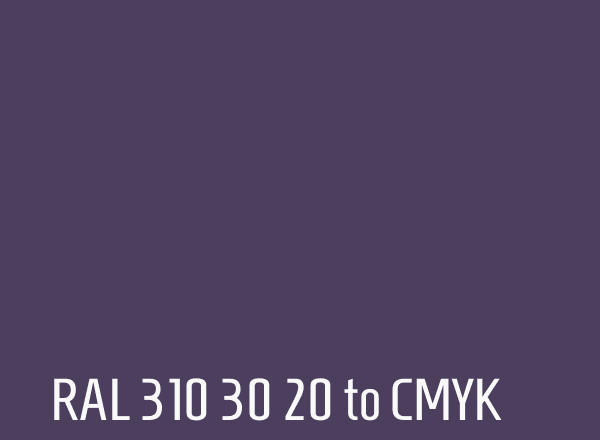 RAL 310 30 20 to CMYK
