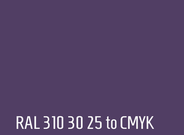 RAL 310 30 25 to CMYK