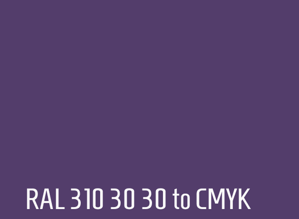 RAL 310 30 30 to CMYK