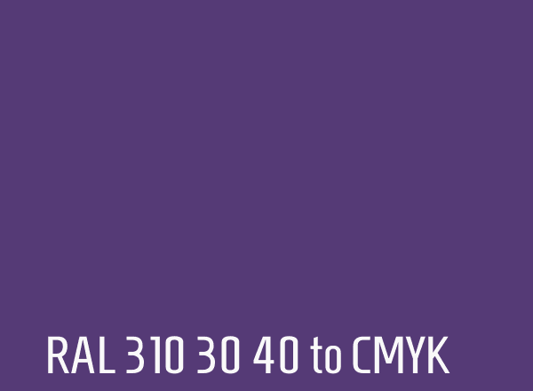 RAL 310 30 40 to CMYK