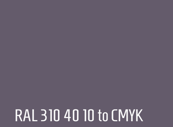 RAL 310 40 10 to CMYK