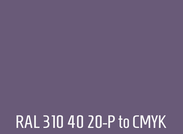 RAL 310 40 20-P to CMYK