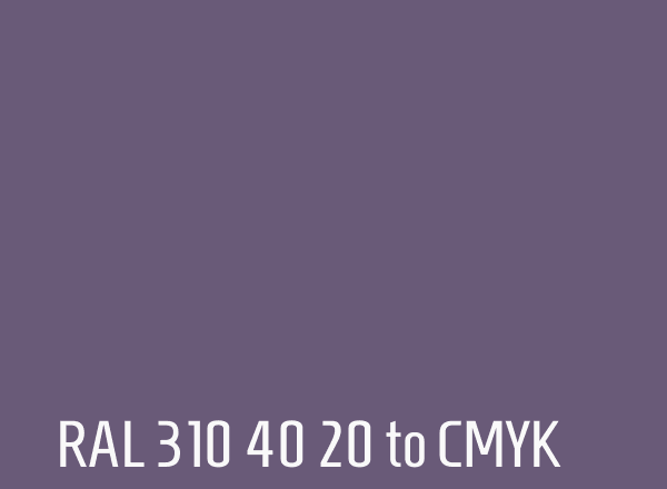 RAL 310 40 20 to CMYK