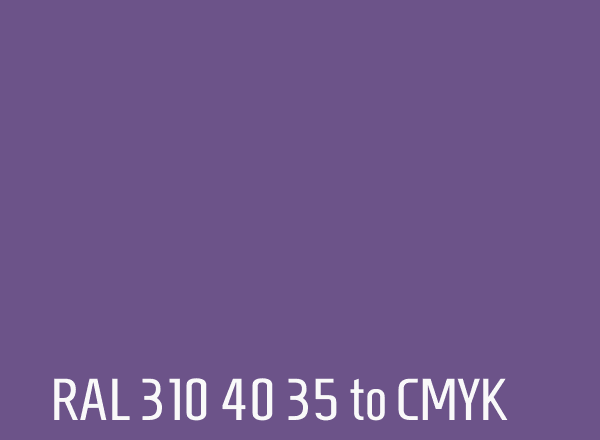 RAL 310 40 35 to CMYK