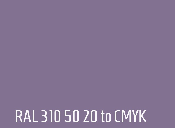 RAL 310 50 20 to CMYK