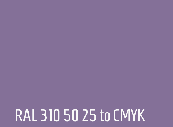 RAL 310 50 25 to CMYK