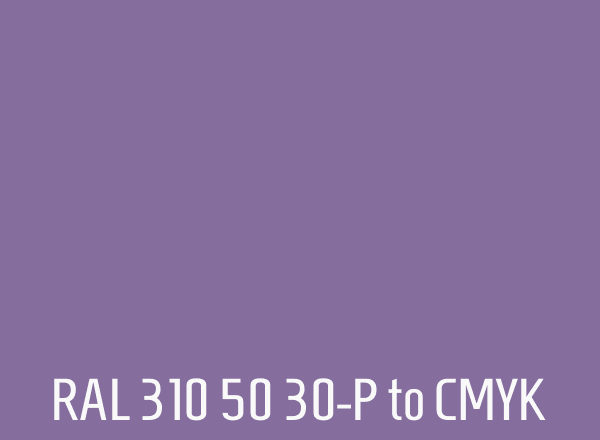 RAL 310 50 30-P to CMYK