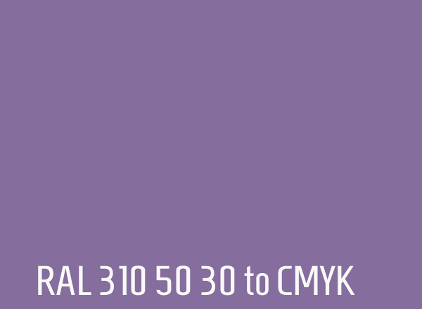RAL 310 50 30 to CMYK