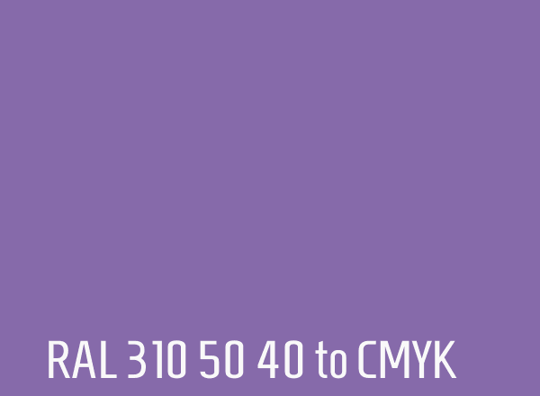 RAL 310 50 40 to CMYK