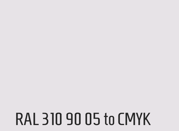 RAL 310 90 05 to CMYK