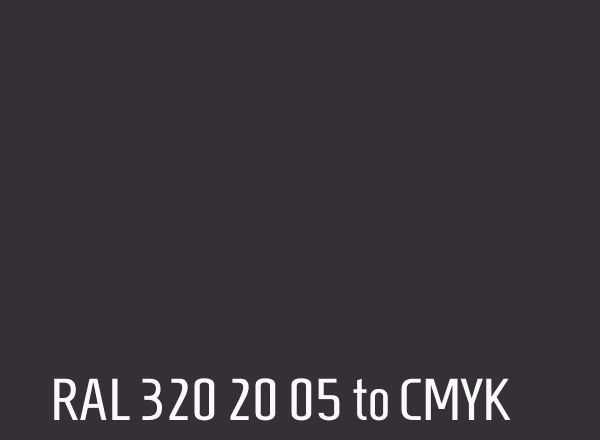 RAL 320 20 05 to CMYK