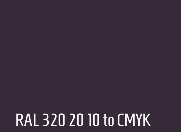 RAL 320 20 10 to CMYK