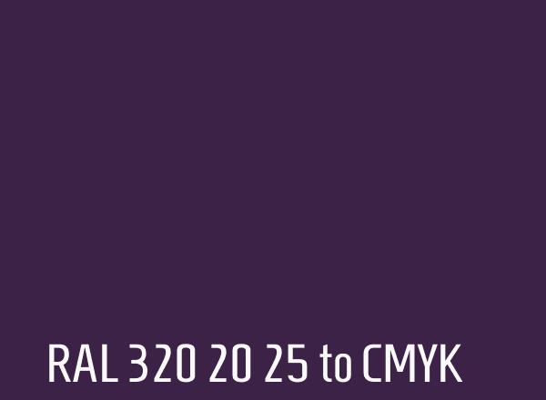 RAL 320 20 25 to CMYK