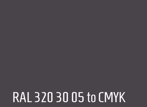 RAL 320 30 05 to CMYK