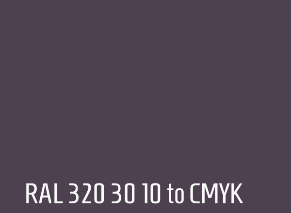 RAL 320 30 10 to CMYK