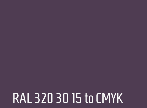 RAL 320 30 15 to CMYK