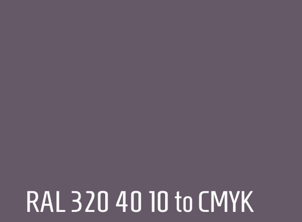 RAL 320 40 10 to CMYK
