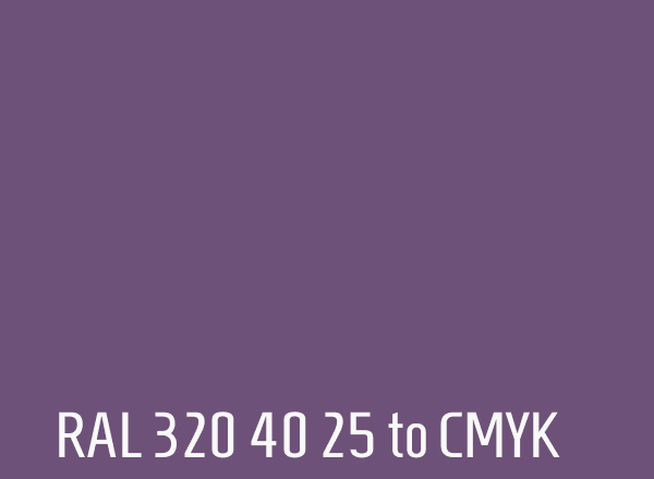 RAL 320 40 25 to CMYK