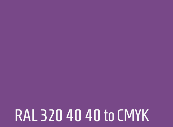RAL 320 40 40 to CMYK
