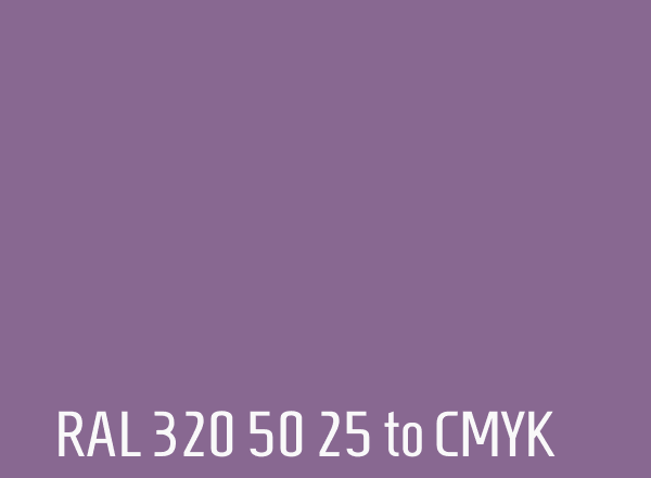 RAL 320 50 25 to CMYK