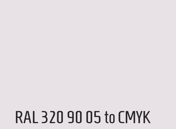 RAL 320 90 05 to CMYK