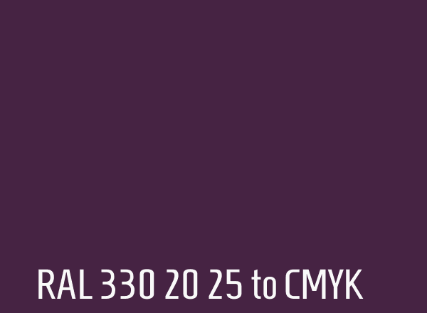 RAL 330 20 25 to CMYK