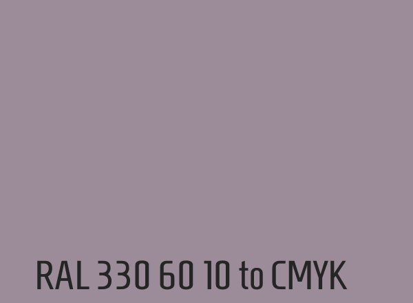 RAL 330 60 10 to CMYK