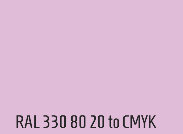 RAL 330 80 20 to CMYK