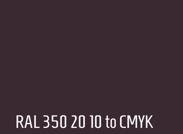 RAL 350 20 10 to CMYK