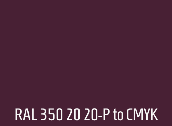 RAL 350 20 20-P to CMYK