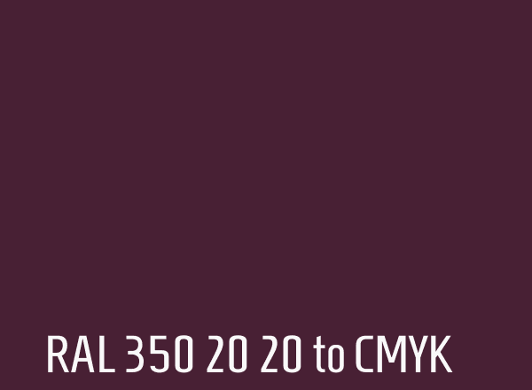 RAL 350 20 20 to CMYK
