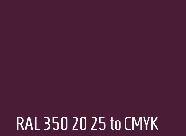 RAL 350 20 25 to CMYK
