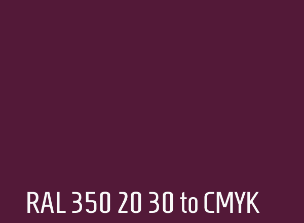 RAL 350 20 30 to CMYK