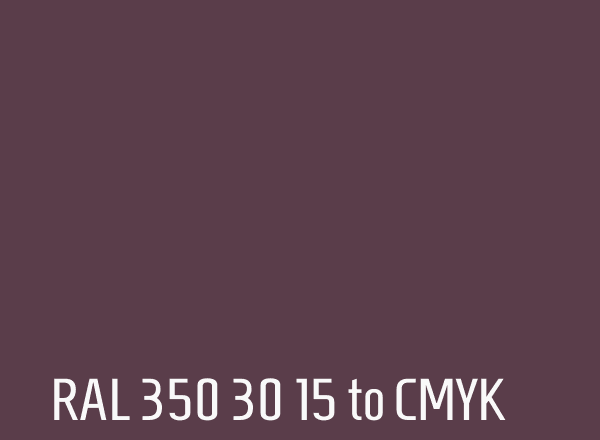 RAL 350 30 15 to CMYK