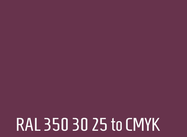 RAL 350 30 25 to CMYK