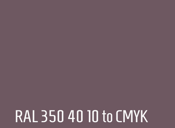 RAL 350 40 10 to CMYK