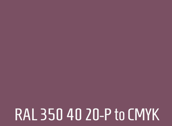RAL 350 40 20-P to CMYK