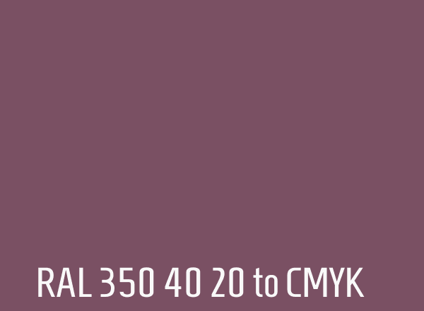 RAL 350 40 20 to CMYK